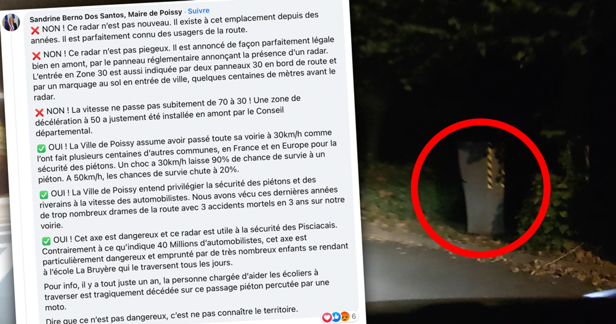 Radar pi&egrave;ge de Poissy : Mme la Maire nous a r&eacute;pondu