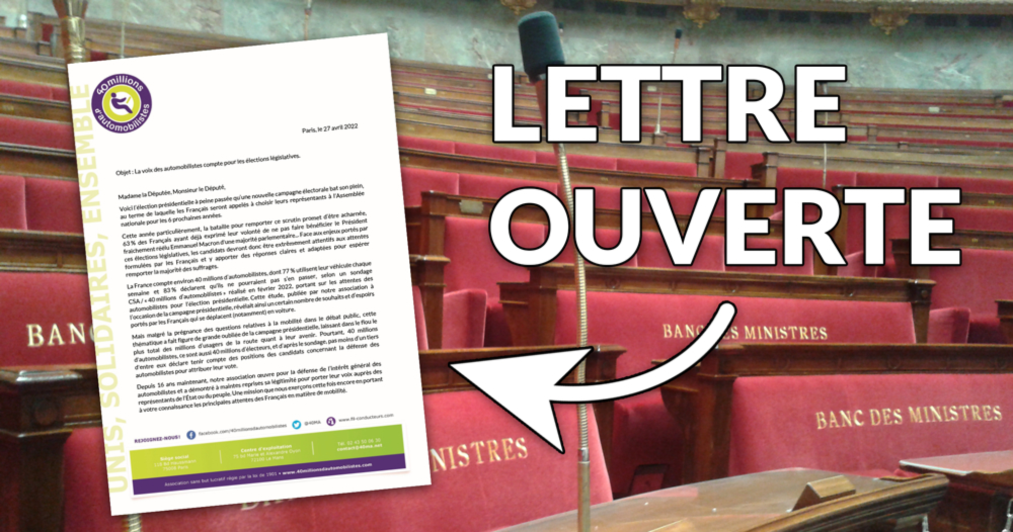 Lettre ouverte de "40 millions d'automobilistes" aux futurs d&eacute;put&eacute;s