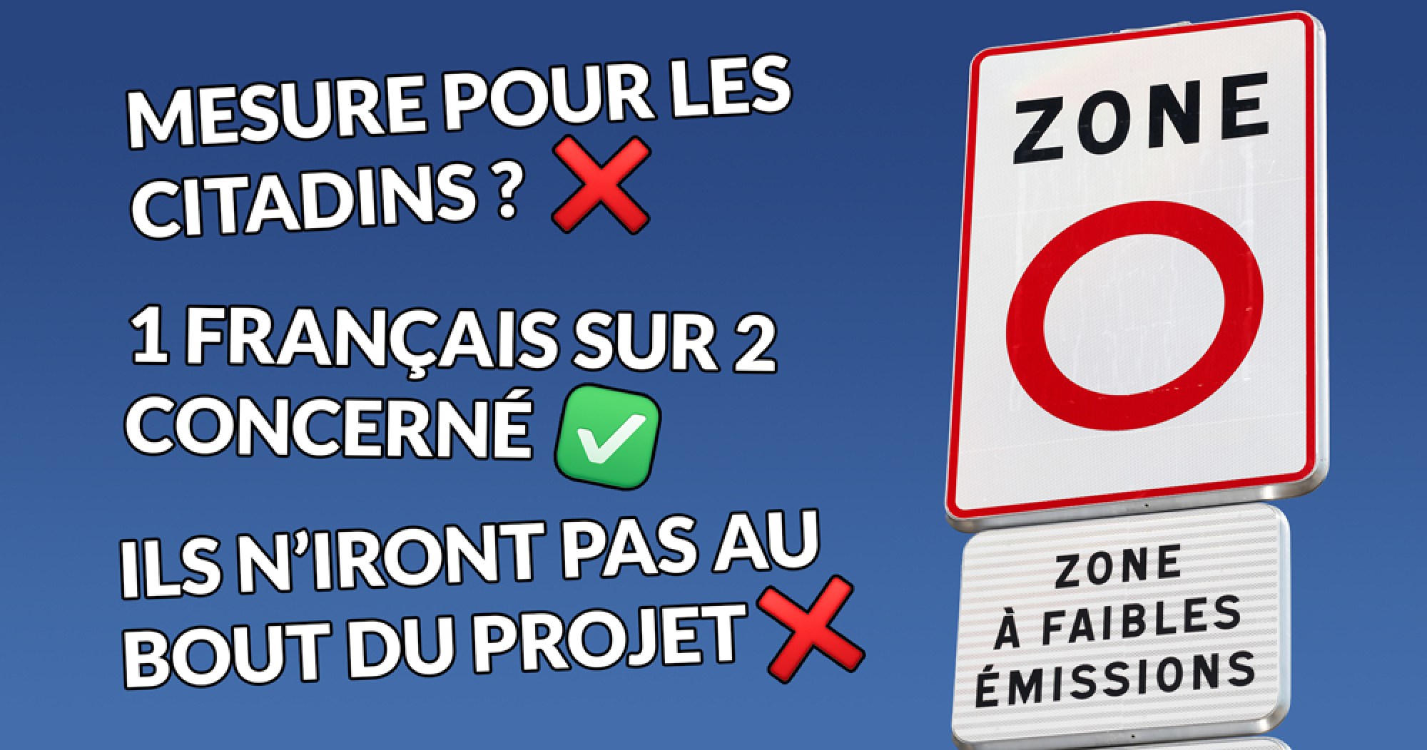 Le Vrai/Faux des ZFE, qui prouve que vous &ecirc;tes TOUS potentiellement concern&eacute;s par la mesure