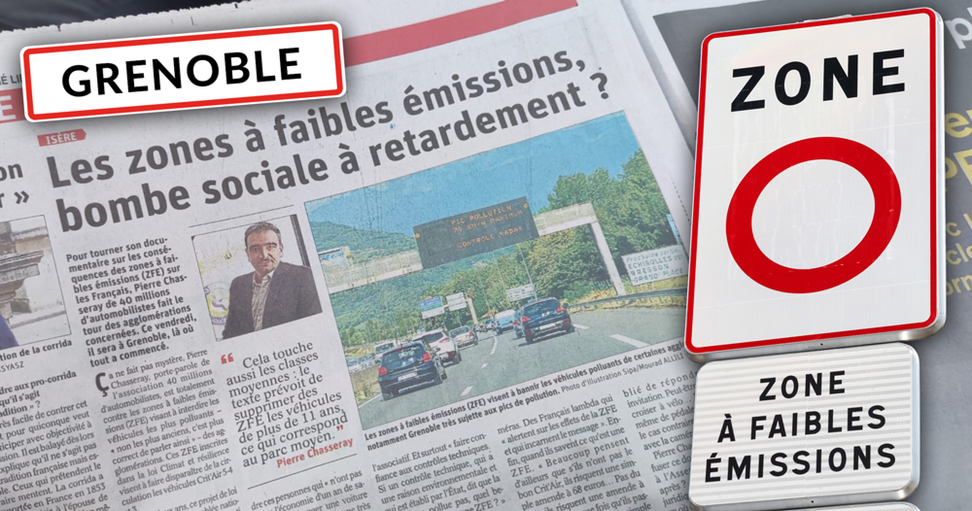 ZFE : l'association "40 millions d'automobilistes" &agrave; Grenoble dans le cadre de son op&eacute;ration "La Grande Boucle des Exclus"