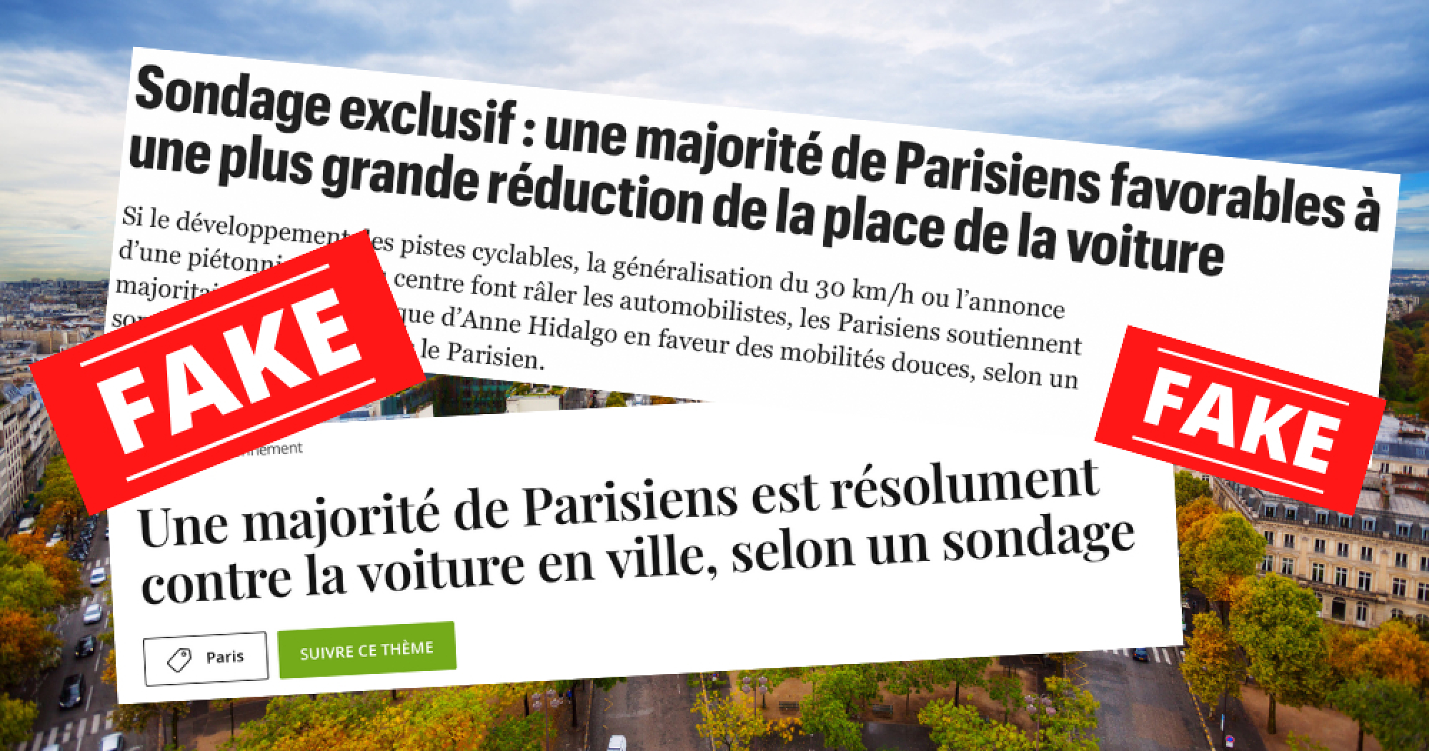 Une majorit&eacute; de Parisiens favorables &agrave; davantage de r&eacute;duction de la place de la voiture, vraiment ?