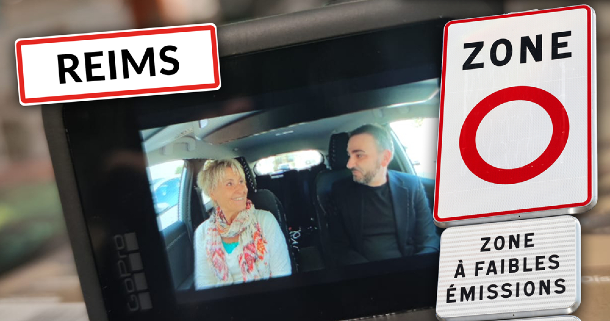 L'association "40 millions d'automobilistes" &eacute;tait &agrave; Reims pour d&eacute;noncer la ZFE !